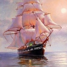 Схема вышивки «Корабль»