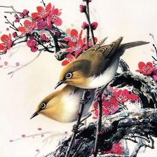 Схема вышивки «птички»