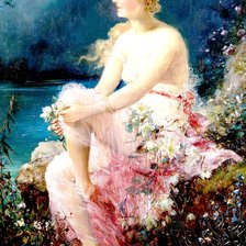 Схема вышивки «Водяные лилии, Ханс Зацка»