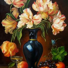 Схема вышивки «Boque de flores.e frutas .»