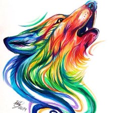 Схема вышивки «Волк»