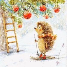 Схема вышивки «Ёжик»