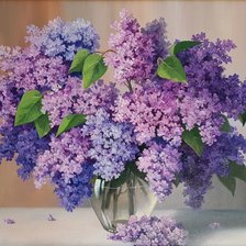 Схема вышивки «сирень»