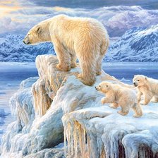 Схема вышивки «медведи»