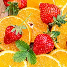 Схема вышивки «Апельсин и клубника»