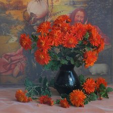 Схема вышивки «Хризантемы»