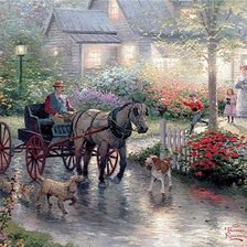 Схема вышивки «Прогулка»