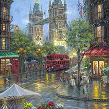 Схема вышивки «Улица Лондона»