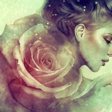 Схема вышивки «Девушка»