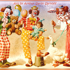 Схема вышивки «клоуны»