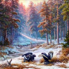 Схема вышивки «глухари»