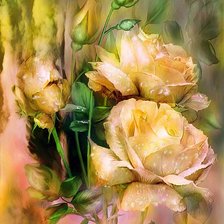 Схема вышивки «Желтые цветы Гамма»