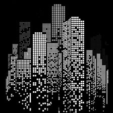 Схема вышивки «Небоскребы для вязания в технике интарсия»