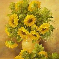 Схема вышивки «подсолнухи»