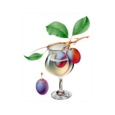 Схема вышивки «Слива в бокале»