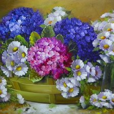 Схема вышивки «Arranjo ,com ,Flores.»