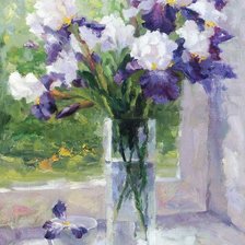 Схема вышивки «ирисы»