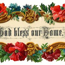 Схема вышивки «God Bless Our Home»