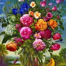 Схема вышивки «Boque de flores.»