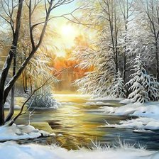 Схема вышивки «Снежная зима»