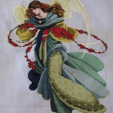 Схема вышивки «Angel with Roses»