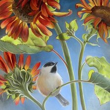 Схема вышивки «Птицы»