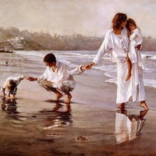 Схема вышивки «Семейная прогулка»