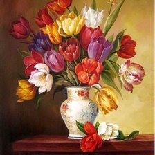 Схема вышивки «Тюльпаны 2»