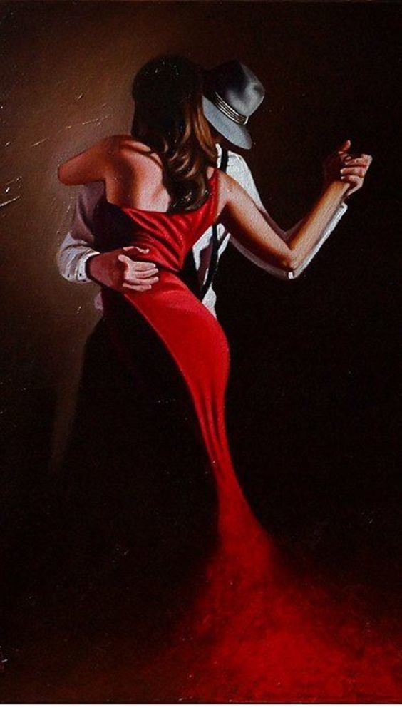 Танго в красном - пара, танец - оригинал