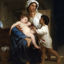 Схема вышивки «Женщина с детьми 9»