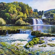 Схема вышивки «пейзаж»