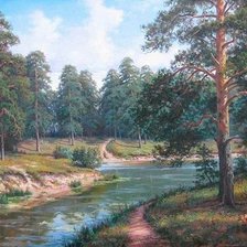 Схема вышивки «пейзаж»