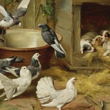 Схема вышивки «двор»