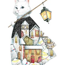 Схема вышивки «Киса»