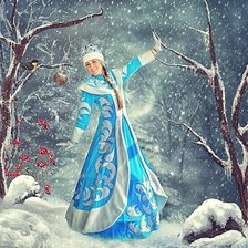 Схема вышивки «Снегурочка»