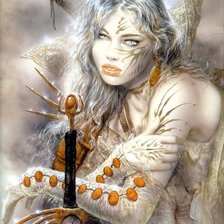 Схема вышивки «Охотница»