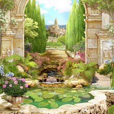 Схема вышивки «estanque»