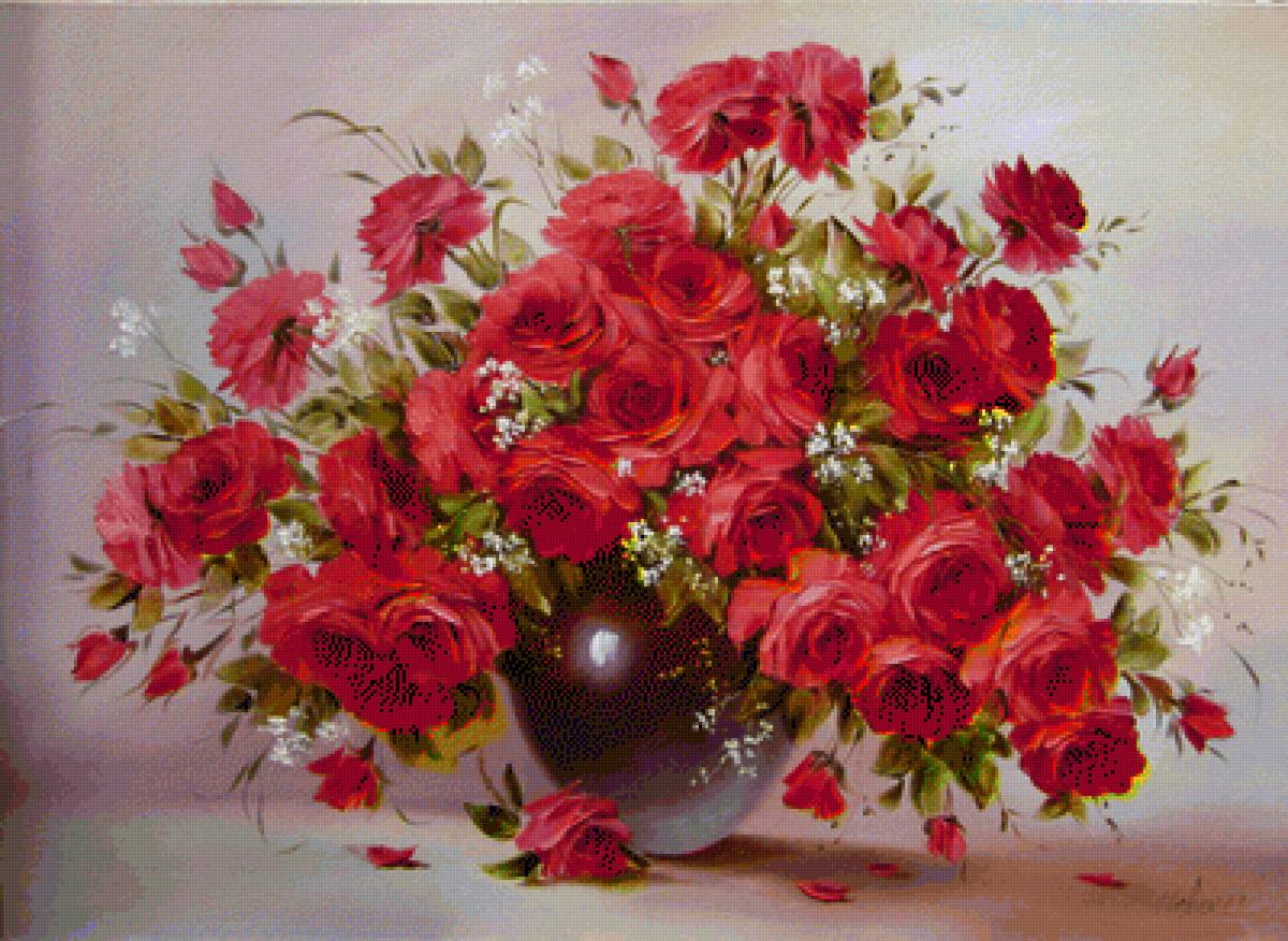 rosas - jarron, flores - предпросмотр