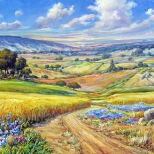 Схема вышивки «Paisagem  de campo no verão.»