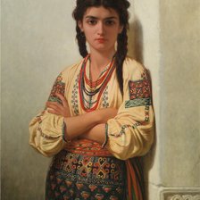 Схема вышивки «Девушка»