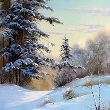 Схема вышивки «Зимний день»