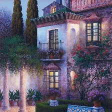 Схема вышивки «Вечер в саду»