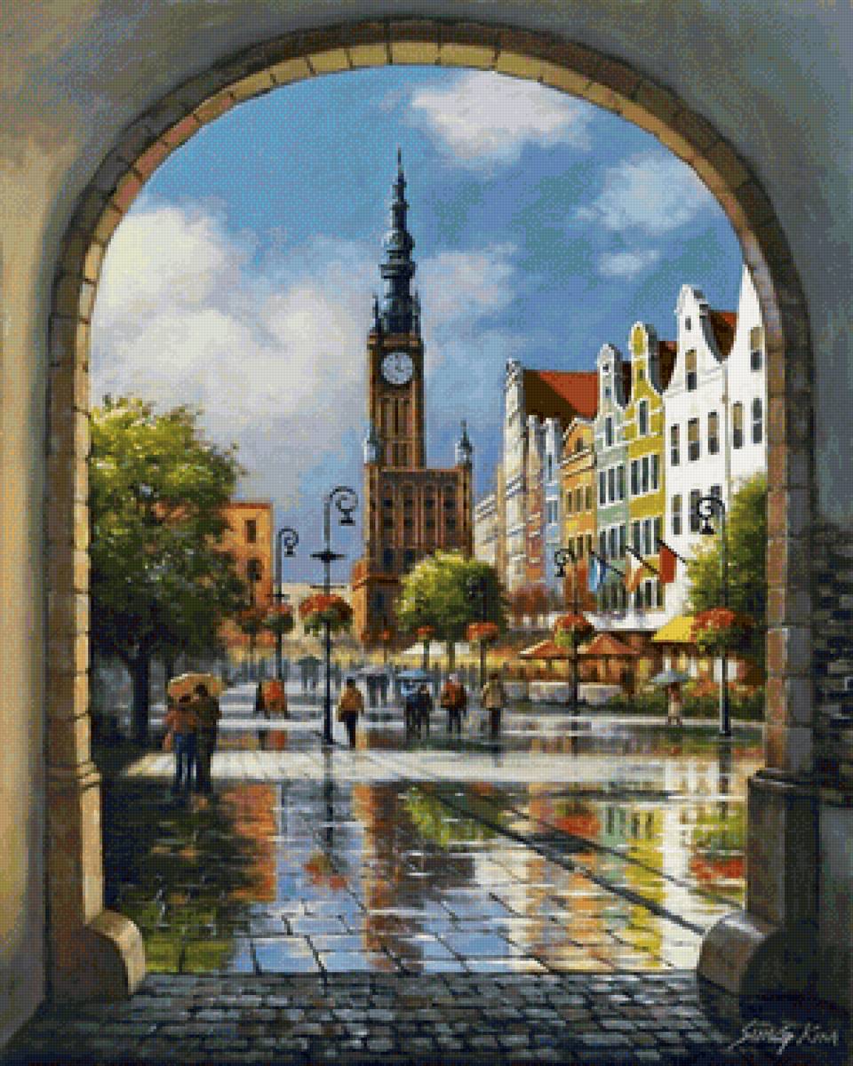 Арка в город - архитектура, город, пейзаж, арка - предпросмотр