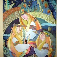 Схема вышивки «tres hermanas»