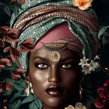 Схема вышивки «reina nubia»