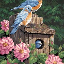 Схема вышивки «Птички»