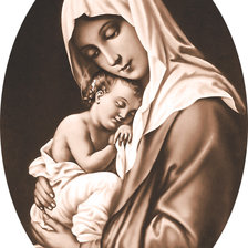 Схема вышивки «Мадонна с младенцем»