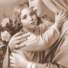 Схема вышивки «Мадонна с младенцем»