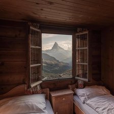 Схема вышивки «Камната с видом на горы»