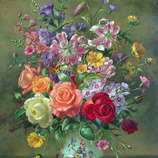 Схема вышивки «Boque de flores.»